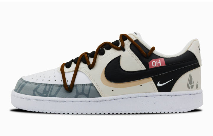 Nike Nike Court Vision 1 Low Rain Seeker, Geometric Deconstruction, Maillard Style Graffiti, Spray Painting, Color Block