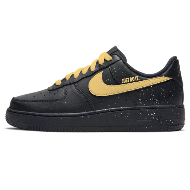 Nike Nike Air Force 1 Minimalist Style Abrasion Resistant Low top Skateboard Shoes Women's Black