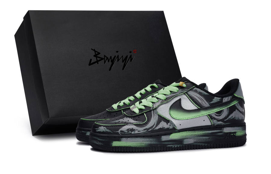 Nike Nike Air Force 1 07 811 Manufacturing, Auspicious Snake Spirit Green, Special Shoe Box Low top Skateboard Shoes Unisex
