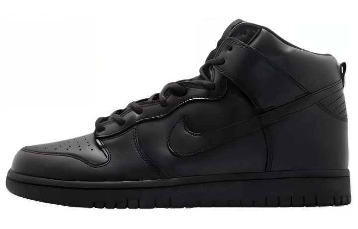 Nike Nike Dunk High Premium Cushioning Abrasion Resistant Cushioning, Wear Resistant Mid top Skateboard Shoes Unisex Black