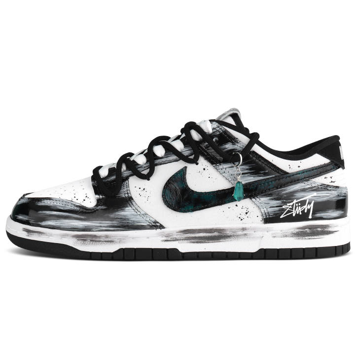 Nike Nike Dunk Abrasion Resistant Low top Skateboard Shoes Unisex Black White