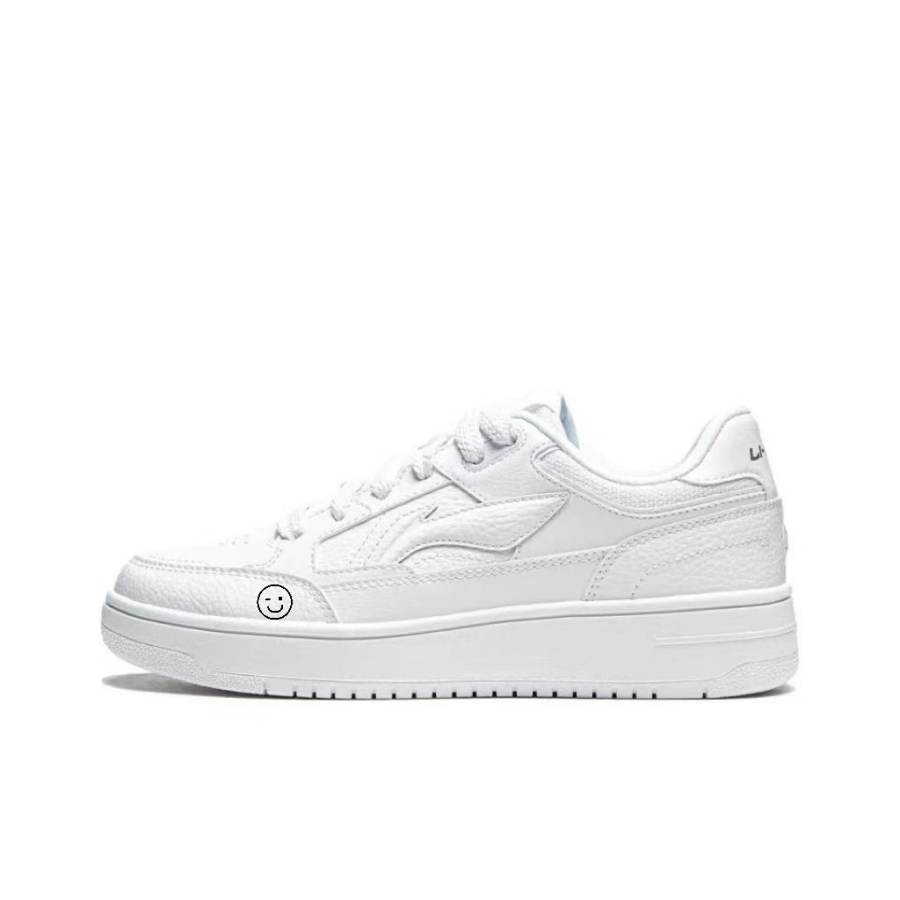 Li-Ning Li Ning Tianji Slip Resistant, Abrasion Resistant, Height Increasing Low top Skateboard Shoes Men's White