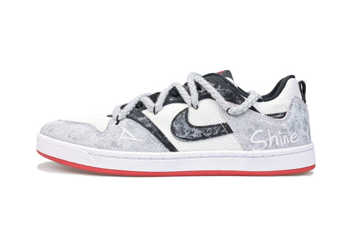Nike Nike SB Alleyoop Textile, Suede Abrasion Resistant Abrasion Resistant Low top Skateboard Shoes Men's Black Gray
