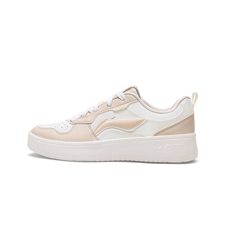 Li-Ning Li Ning First Cloud Balance Lightweight Breathable Low top Skateboard Shoes Women's White Gray