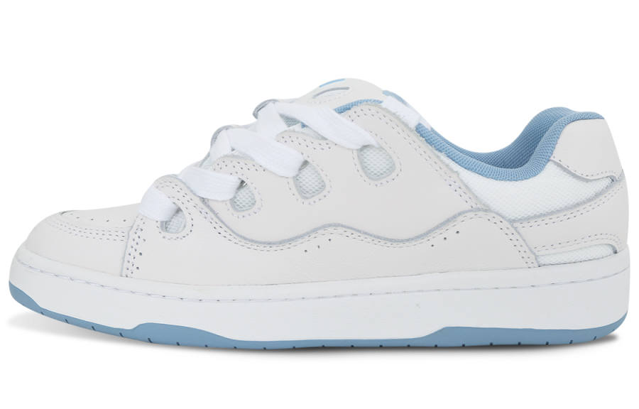 Ollieskate Cold Cemented Puffy Shoes Skateboard Shoes Unisex White Blue