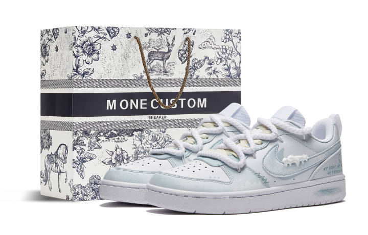 Nike Nike Court Borough Low top Skateboard Shoes Women's Blue White