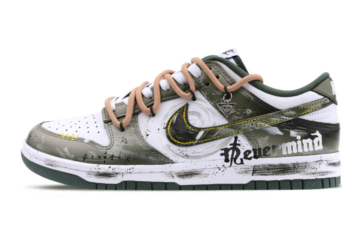 Nike Nike Dunk Low top Skateboard Shoes Unisex White Gray Green