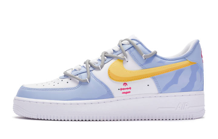 Nike Nike Air Force 1 Low 811 Manufacturing Low top Skateboard Shoes GS White Purple Yellow