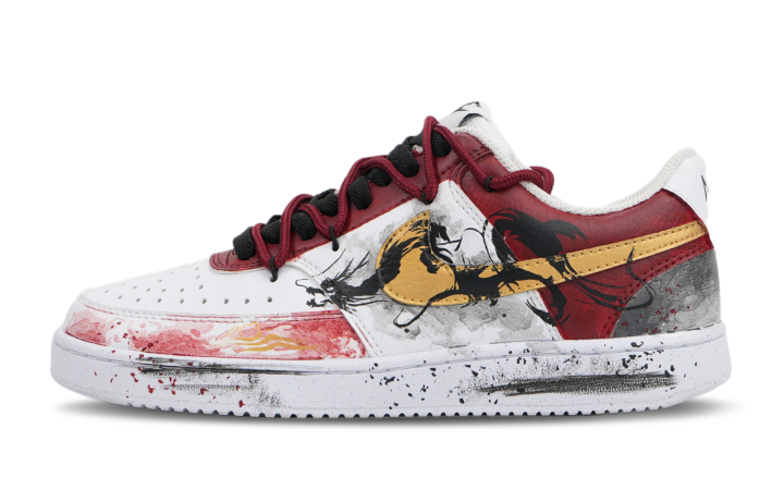 Nike Nike Court Vision 1 Low top Skateboard Shoes Men's White Red