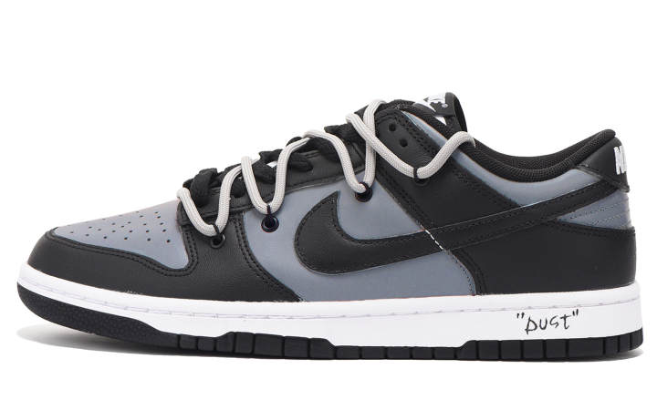 Nike Nike Dunk Abrasion Resistant Abrasion Resistant Low top Skateboard Shoes Unisex Black Gray