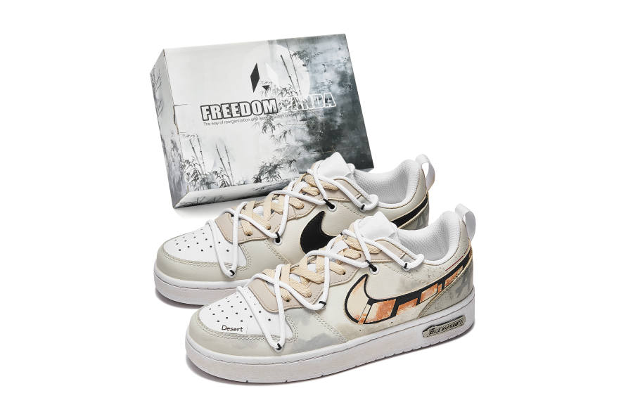 Nike Nike Court Borough Freedom Panda, Box, Yujian Sand Slip Resistant Low top Skateboard Shoes GS Brown