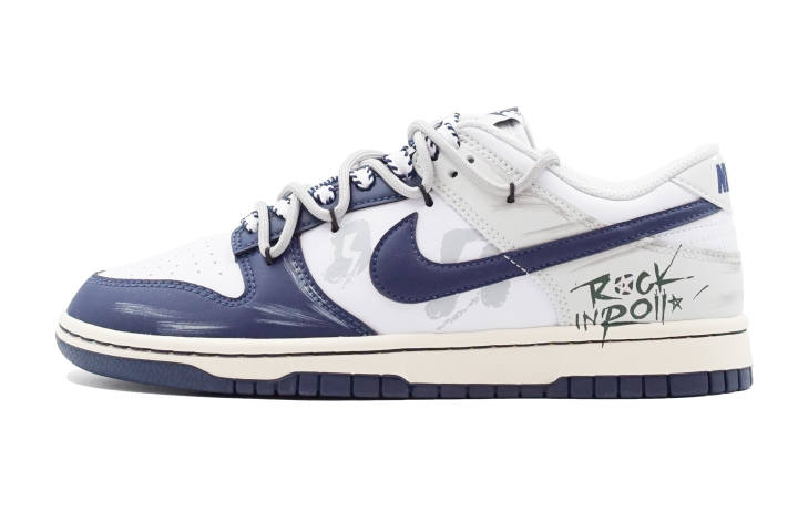 Nike Nike Dunk Rock Electronic Music Low top Skateboard Shoes Unisex Gray Blue