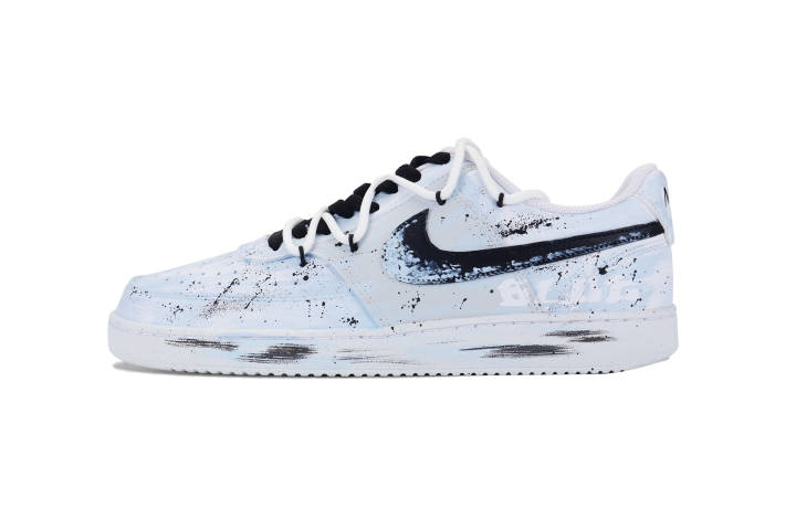 Nike Nike Court Vision 1 Slip Resistant Low top Skateboard Shoes Unisex White Blue