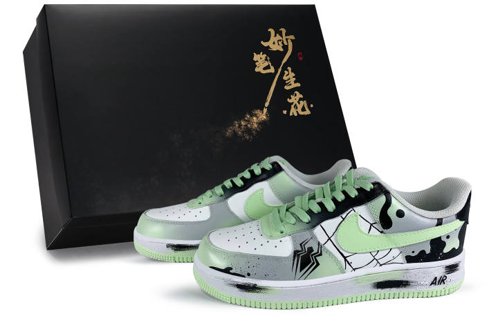 Nike Nike Air Force 1 Wondrous Pen, Lethal Venom Slip Resistant Abrasion Resistant Low top Skateboard Shoes Unisex