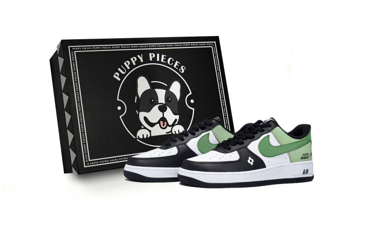 Nike Nike Air Force 1 Puppy Fragment, Special Shoe Box Low top Skateboard Shoes Men's White