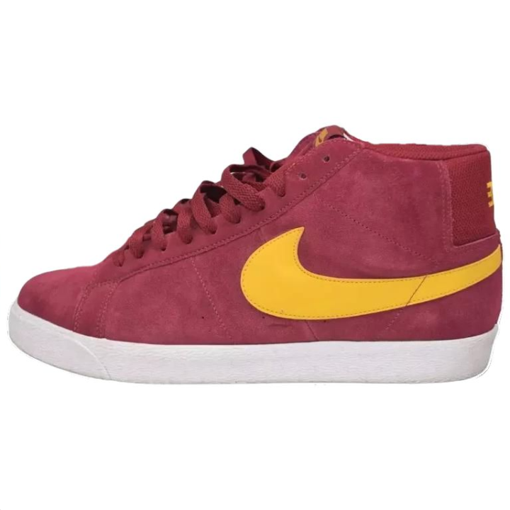 Nike Nike Blazer USC Abrasion Resistant Breathable Mid top Skateboard Shoes Unisex Red Yellow