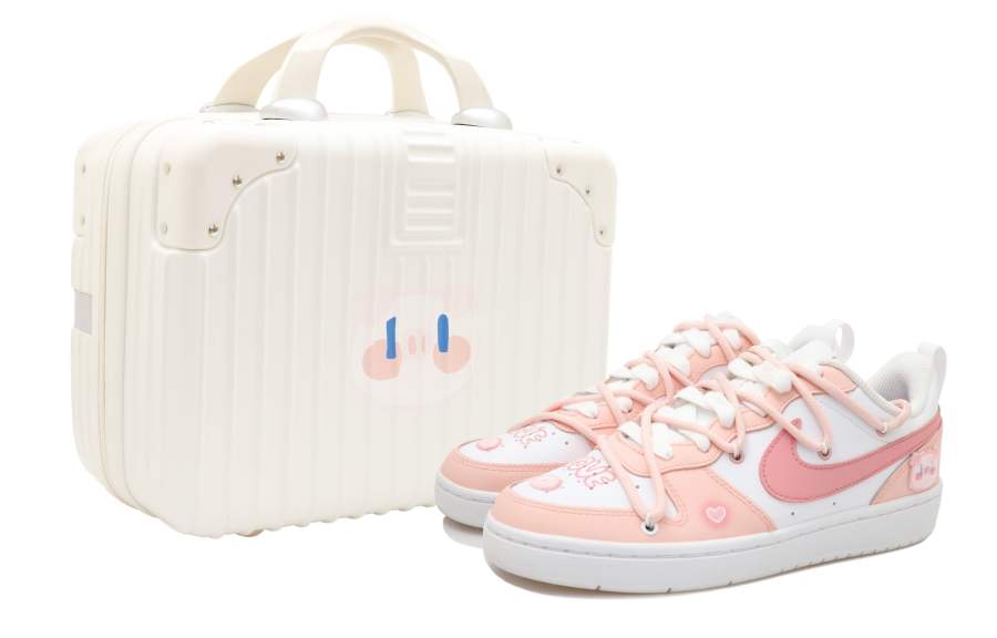 Nike Nike Court Borough Pink Piggy Low top Skateboard Shoes Women's Pink White