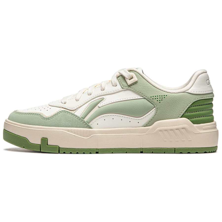 Li-Ning Li Ning Common 80s Slip Resistant Abrasion Resistant Low top Skateboard Shoes Women's Light Green