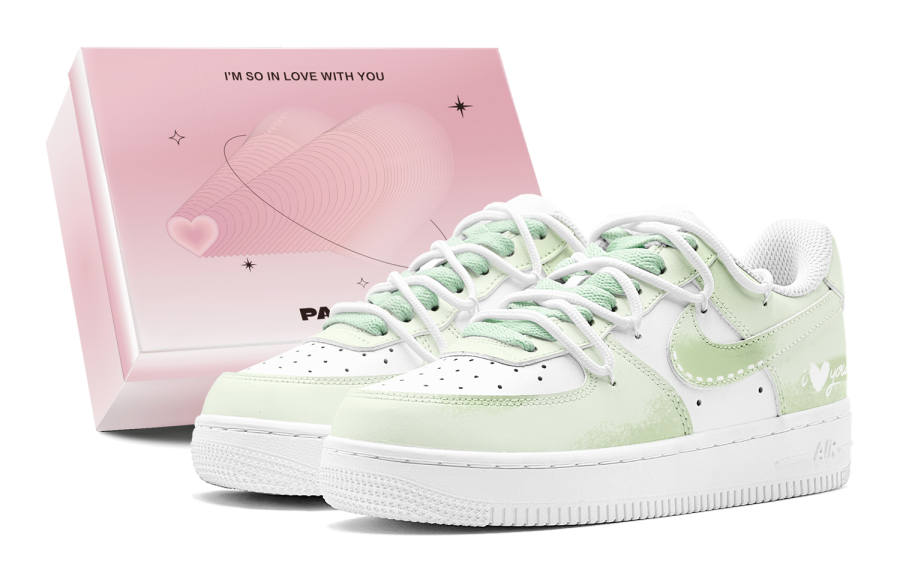 Nike Nike Air Force 1 Low top Skateboard Shoes Women's Green