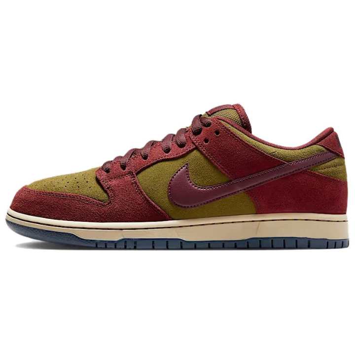Nike Nike Dunk SB Leather Low top Skateboard Shoes Unisex Red Beige