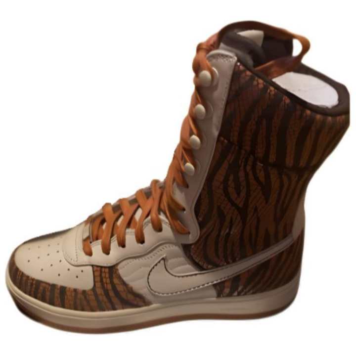 Nike Nike Air Force 1 High 6 Inch Orange Zebra Women's