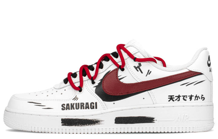 Nike Nike Air Force 1 Skateboard Shoes Men's White Black Red