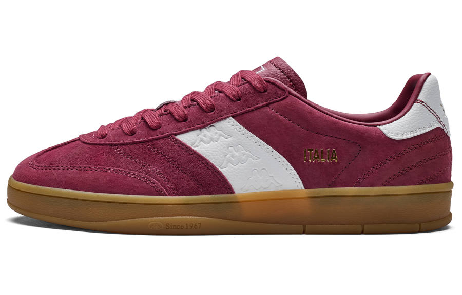 Kappa Back to Back Slip Resistant Abrasion Resistant Low top Skateboard Shoes Unisex Red