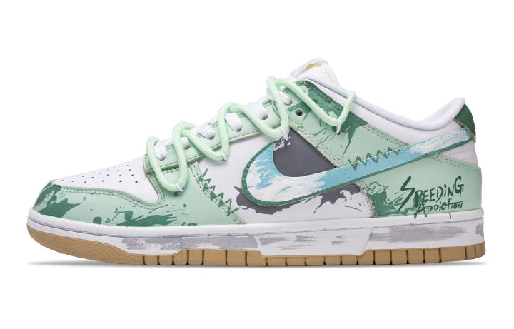 Nike Nike Dunk Slip Resistant Abrasion Resistant Low top Skateboard Shoes Men's Light Green