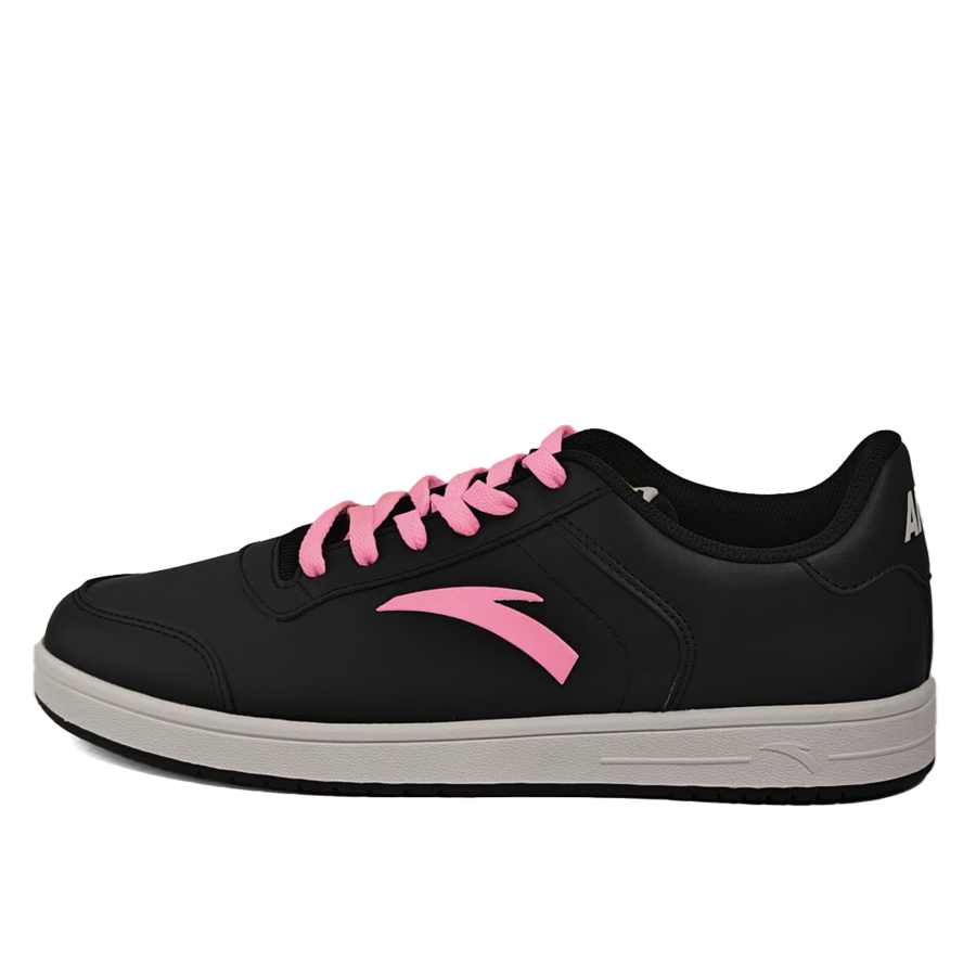 Anta Slip Resistant, Abrasion Resistant, Lightweight Low top Skateboard Shoes Men's Black Pink