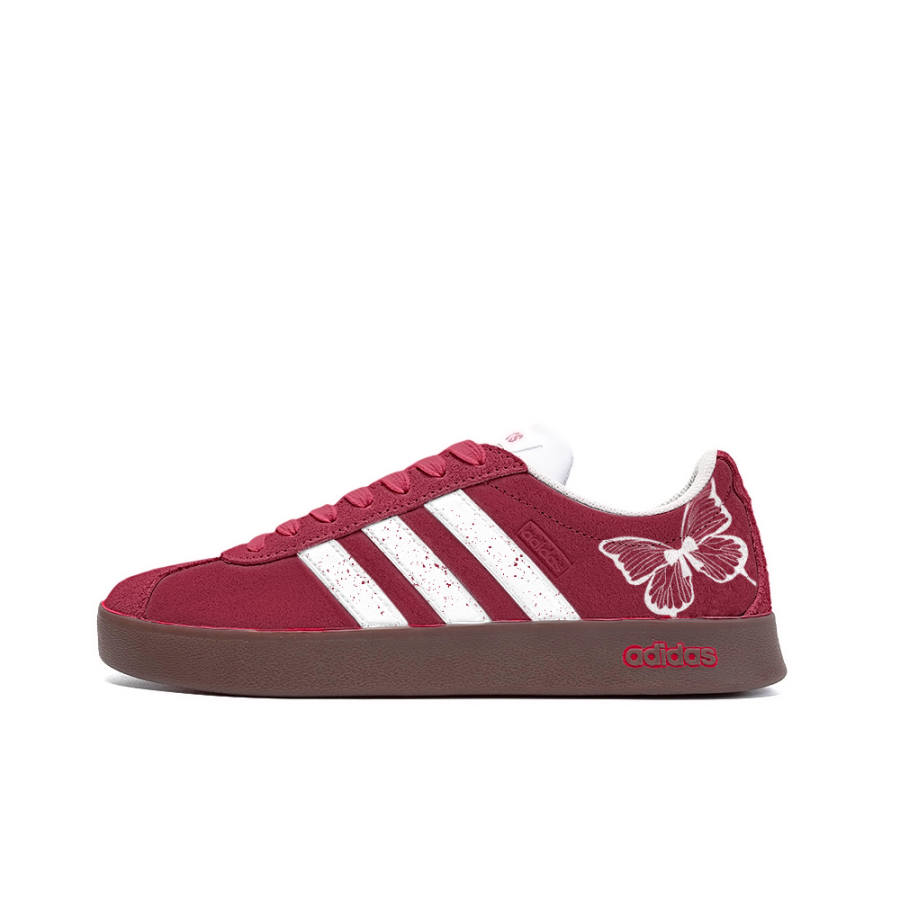 Adidas Neo Slip Resistant Abrasion Resistant Low top Skateboard Shoes Unisex Red White