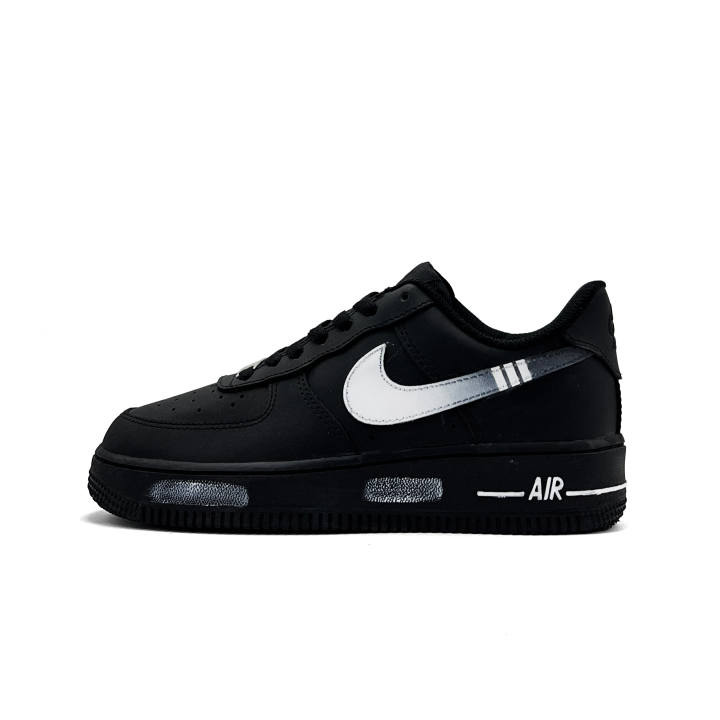 Nike Nike Air Force 1 Black And White Brilliance Abrasion Resistant Low top Skateboard Shoes Unisex