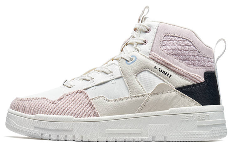 XTEP High top Skateboard Shoes Women's Pink White