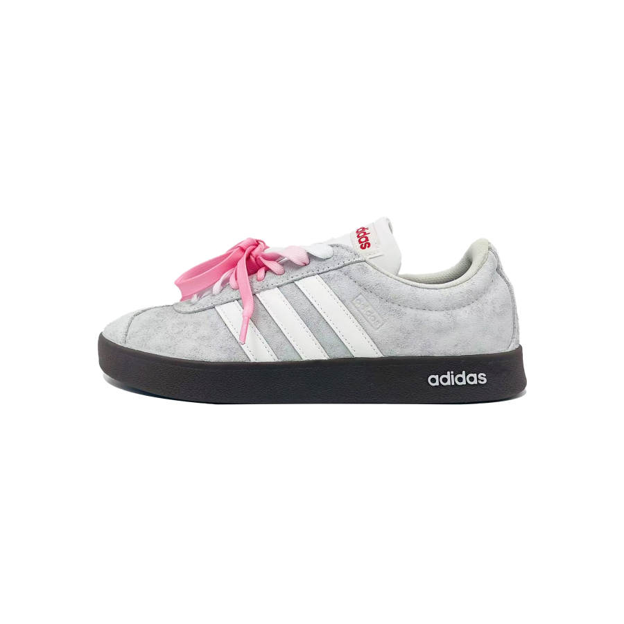 Adidas Adidas VL COURT 2.0 Gray Tone Sweet Berry, Casual Style Lightweight Low top Skateboard Shoes Unisex Gray Pink White