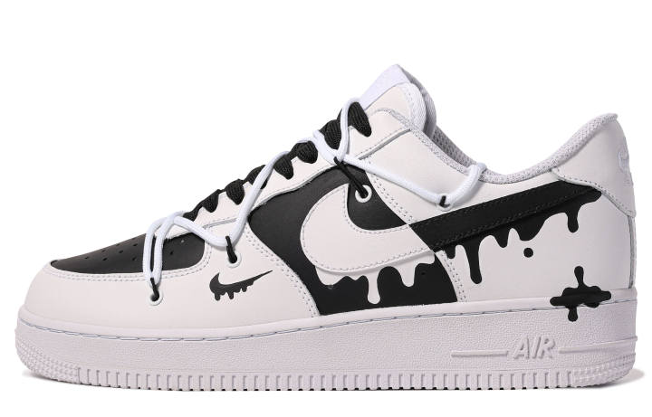 Nike Nike Air Force ADCDAVINCI Custom, Puppet Low top Skateboard Shoes GS Black White