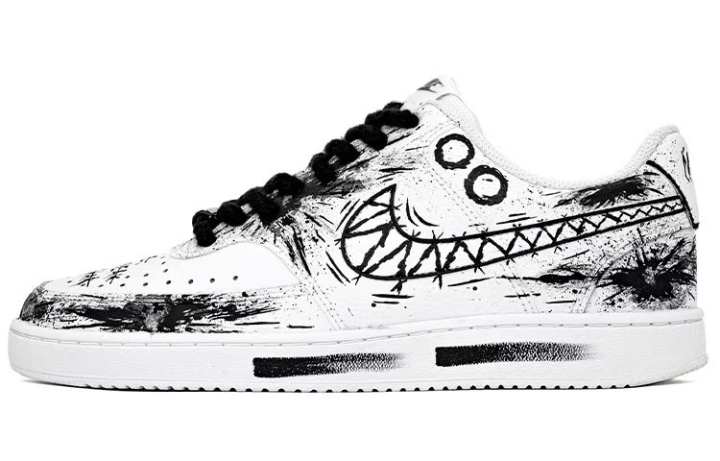 Nike Nike Court Vision 1 Low top Skateboard Shoes Women's Black White