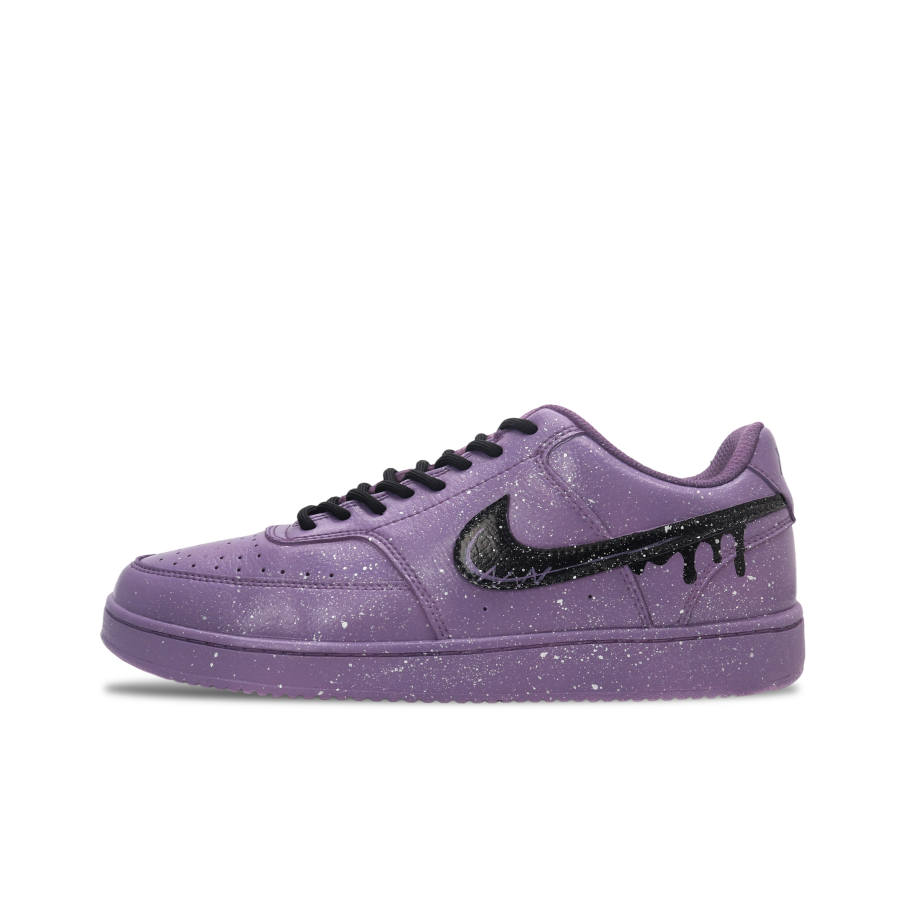 Nike Nike Court Vision Purple Night Star Waterfall Leather Lightweight Breathable Lightweight And Breathable Low top