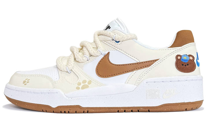 Nike Nike Full Force Cushioning Lightweight Low top Skateboard Shoes Men's Brown White