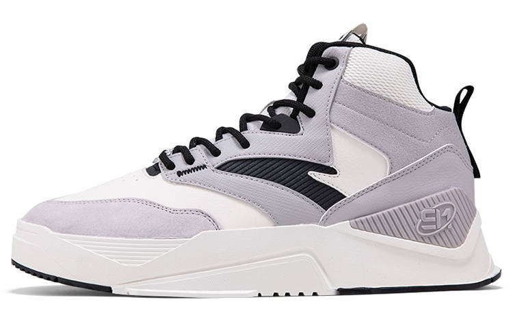 Anta High top Skateboard Shoes Men's White Gray Black