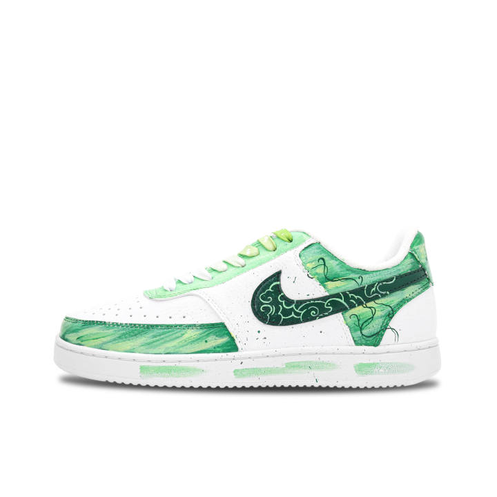 Nike Nike Court Vision 1 Pale Green Cloud Travel Leather Lightweight Breathable Low top Skateboard Shoes Unisex Turquoise