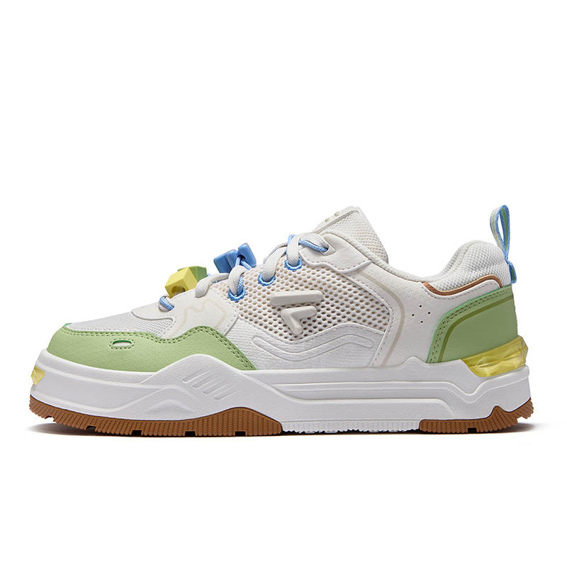 FILA FUSION BIANCO FLAT Bianco Low top Skateboard Shoes Women's Candy White
