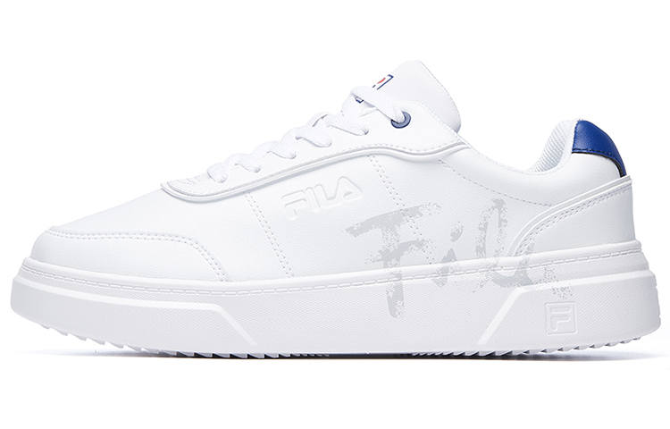 FILA FUSION Game Point Pu Abrasion Resistant Low top Skateboard Shoes Men's White