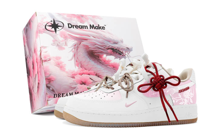 Nike Nike Air Force 1 Slip Resistant Abrasion Resistant Low top Skateboard Shoes Women's Pink