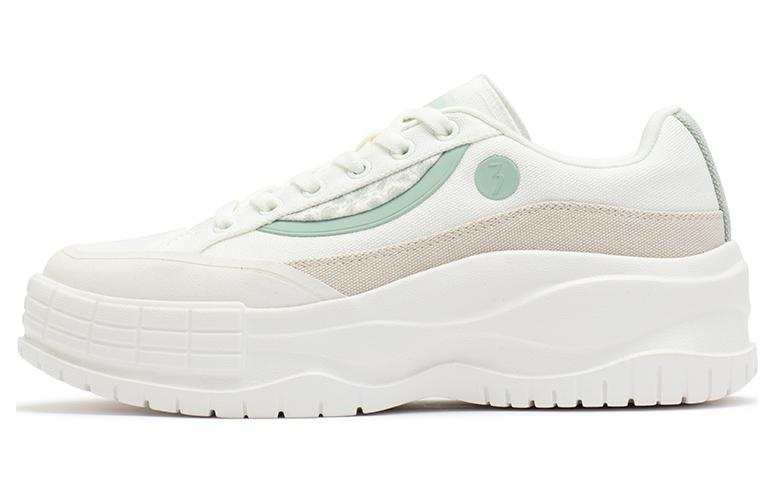 361° Slip Resistant Abrasion Resistant Low top Skateboard Shoes Women's White Green