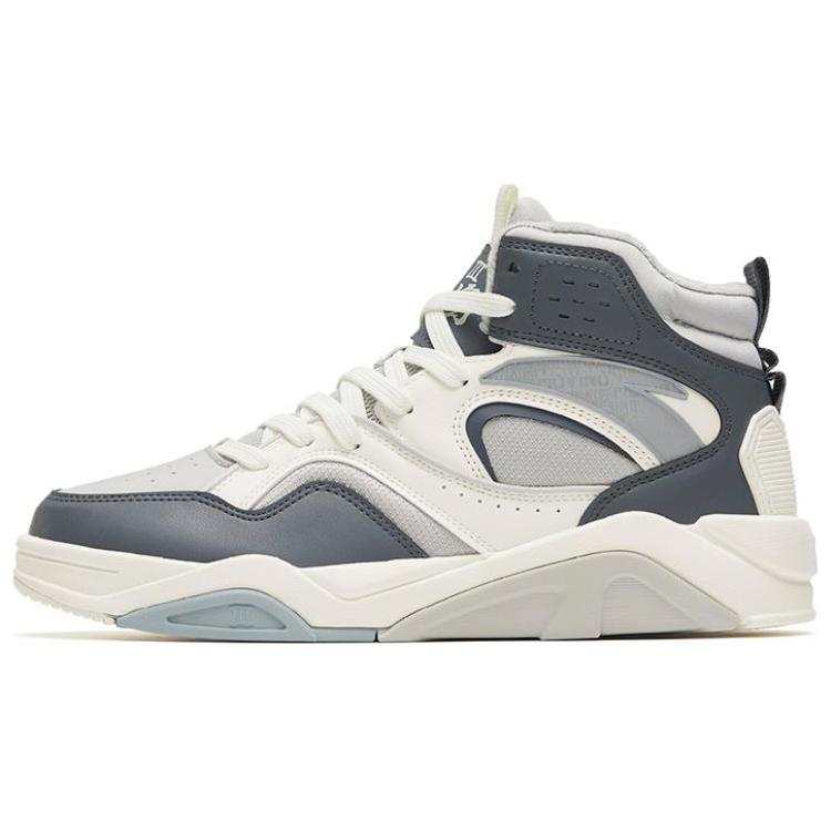 Anta Lieyan3.0 Thermal Abrasion Resistant High top Skateboard Shoes Men's Gray White
