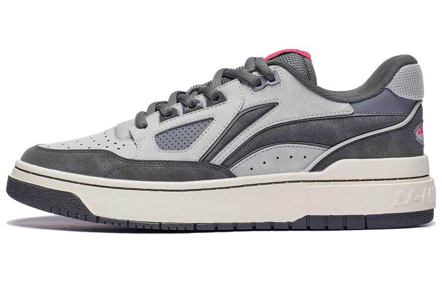 Li-Ning Li Ning Rookie 2 Slip Resistant Cushioning Low top Skateboard Shoes Men's Gray