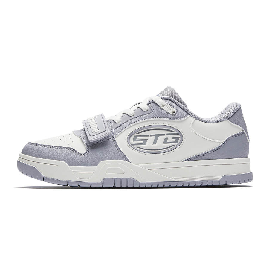 Anta STG Slip Resistant Cushioning Abrasion Resistant Height Increasing Low top Basketball Shoes Men's White Gray