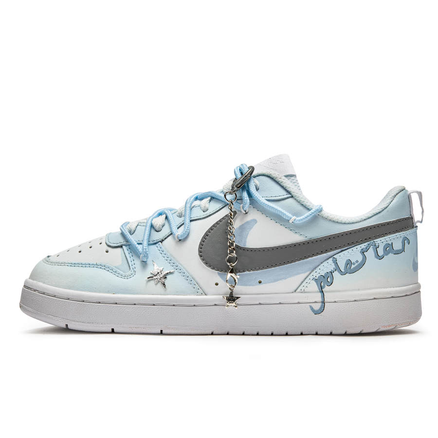 Nike Nike Court Borough Freedom Panda, Polaris Slip Resistant Abrasion Resistant Low top Skateboard Shoes GS Blue
