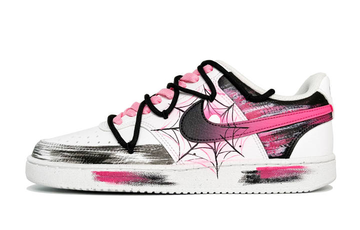 Nike Nike Court Vision 1 Parallel Spacetime Abrasion Resistant Slip Resistant Low top Skateboard Shoes Women's Red Black