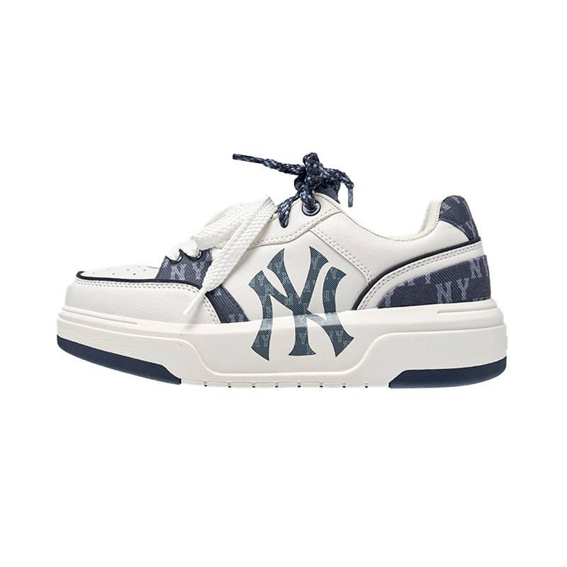 MLB New York Yankees Synthetic Leather Low top Skateboard Shoes Unisex Blue