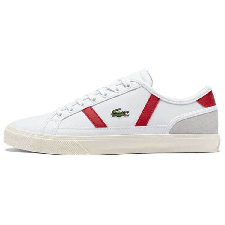 LACOSTE Abrasion Resistant Low top Skateboard Shoes Men's White